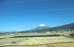 東海道新幹線車窓の富士山